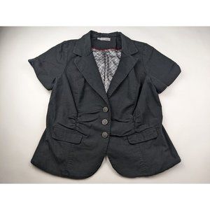 Maurices Black Short Sleeve Blazer Size 1